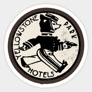 Vintage Yellowstone Park Hotels Sticker